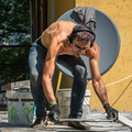 Laying tiles