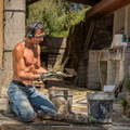 Laying tiles