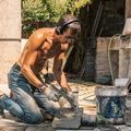 Laying tiles