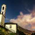 Moonlit S. Sebastiano church (Grosotto, SO, Italy)